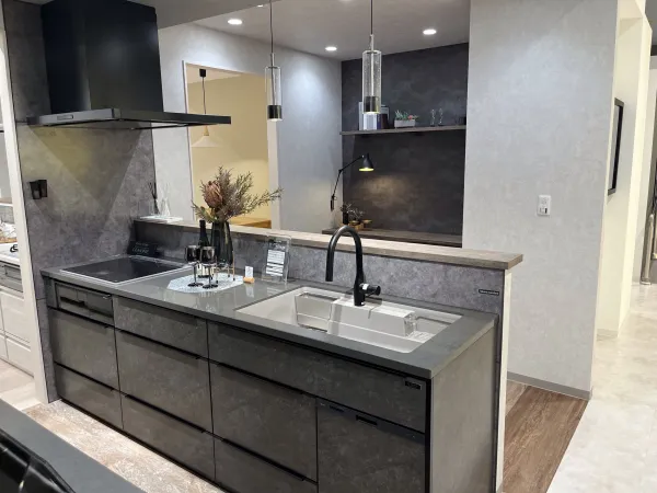 キッチン レミュー I型（壁付け）レイアウト ビンテージアイアン